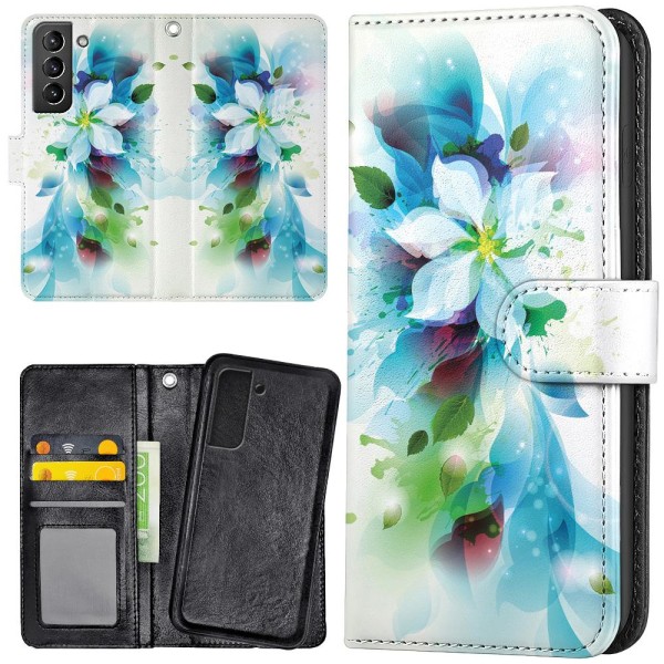 Samsung Galaxy S22 - Lommebok Deksel Blomst Multicolor