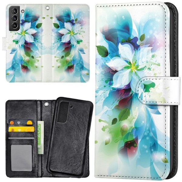 Samsung Galaxy S22 - Plånboksfodral/Skal Blomma multifärg