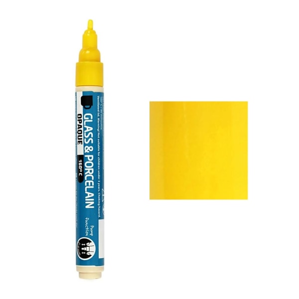 Porslin- & Glaspenna - Välj färg! Yellow Gul (2-4 mm)