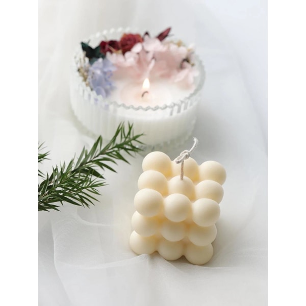 Silikonform Lys - Form for Lystøping - Støpeform Stearin White