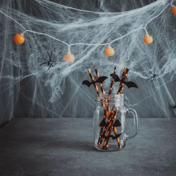 Spindelnät med Spindlar - Halloween