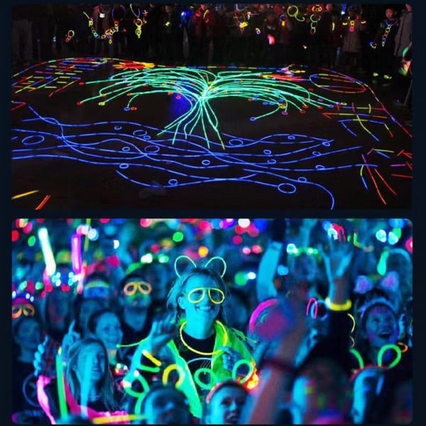 Självlysande Streckgubbe Kit - Glow in the Dark Multicolor