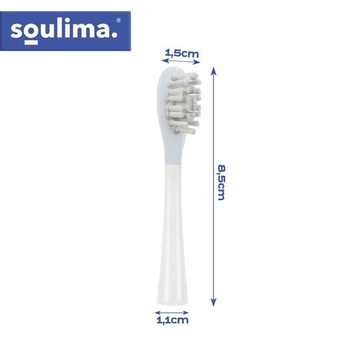Tandborsthuvud för Soulima X800 - 2-Pack Vit