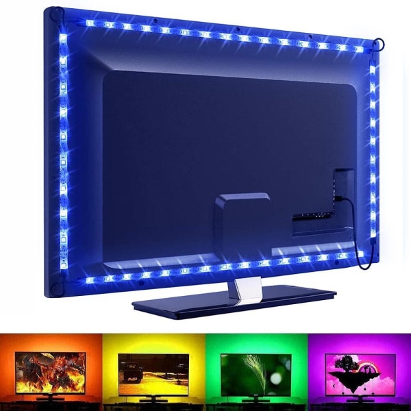 2m LED-Strip Lys for TV / Lyssløyfe / LED stripe - RGB Multicolor