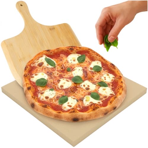 Pizzasten med Spade / Baksten - 38x36 cm