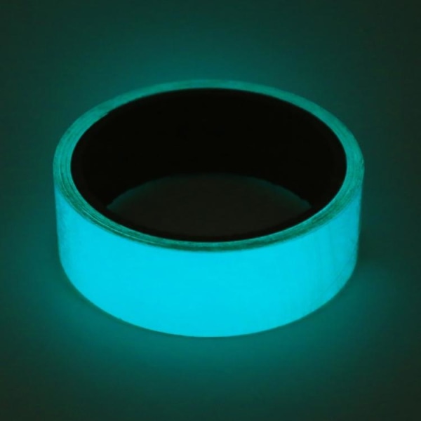 Självlysande Tejp Isblå / Glow in the Dark - 2 cm x 3 meter Light blue
