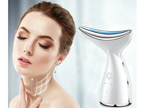 Ansikte & Hals Massage med Ljusterapi Vit