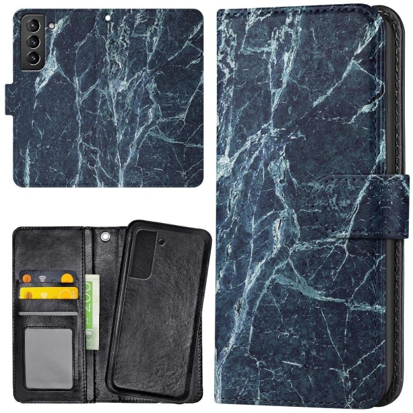Samsung Galaxy S22 Plus - Lommebok Deksel Marmor Multicolor