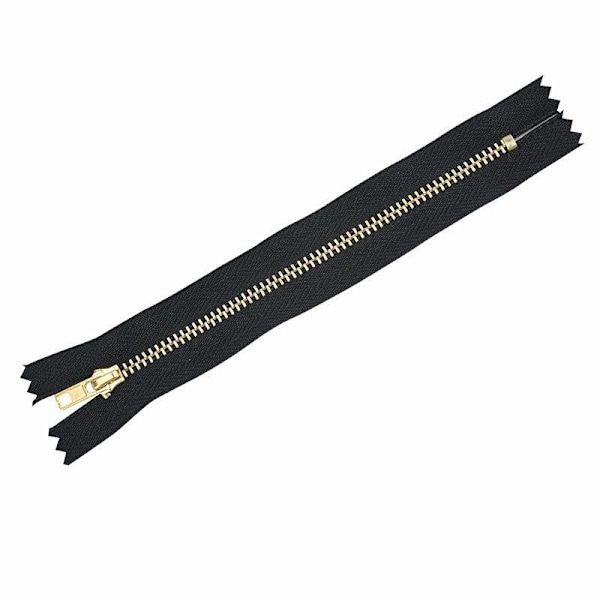 10-Pak - Lynlåse / Lynlåse - Vælg farve og længde! Black 10cm (Silver + svart)