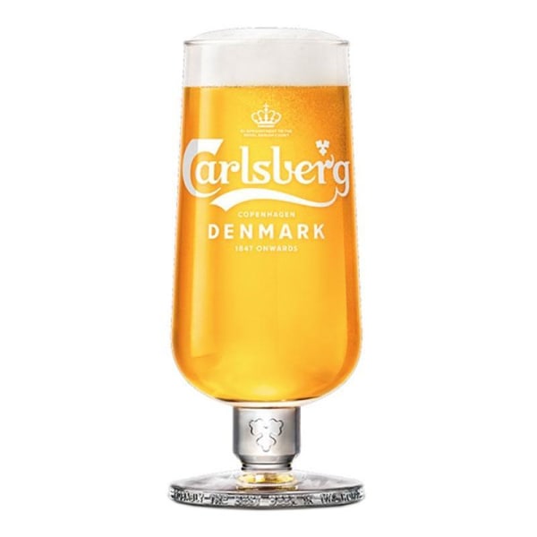 6-Pak - Carlsberg Ølglass - Med stilk - Glass til Øl Transparent 40 CL