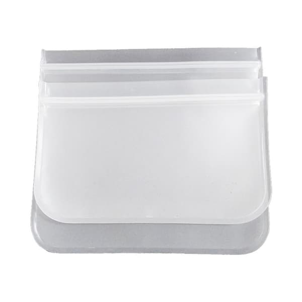 2-Pak - Matpose / Matlagringsposer – Gjenbrukbare Transparent