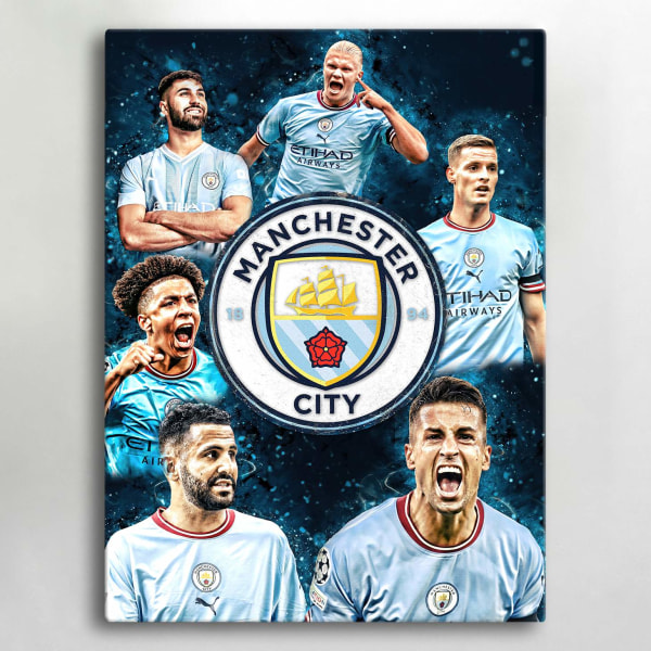 Canvastavla / Tavla - Manchester City - 40x30 cm - Canvas