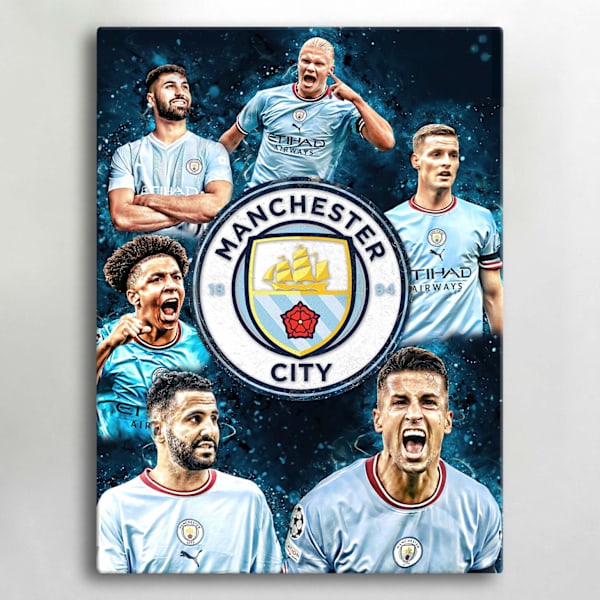 Canvastavla / Tavla - Manchester City - 40x30 cm - Canvas