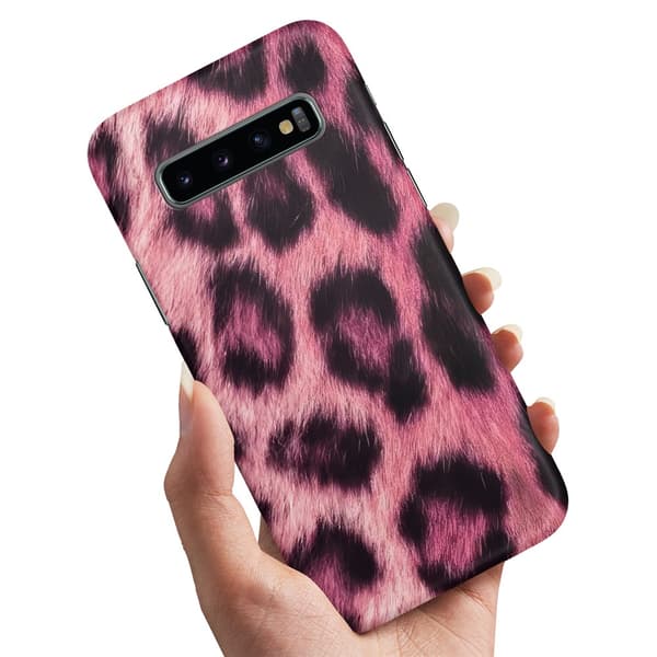Deksel / Mobildeksel til Samsung Galaxy S10e - Pink Leopard