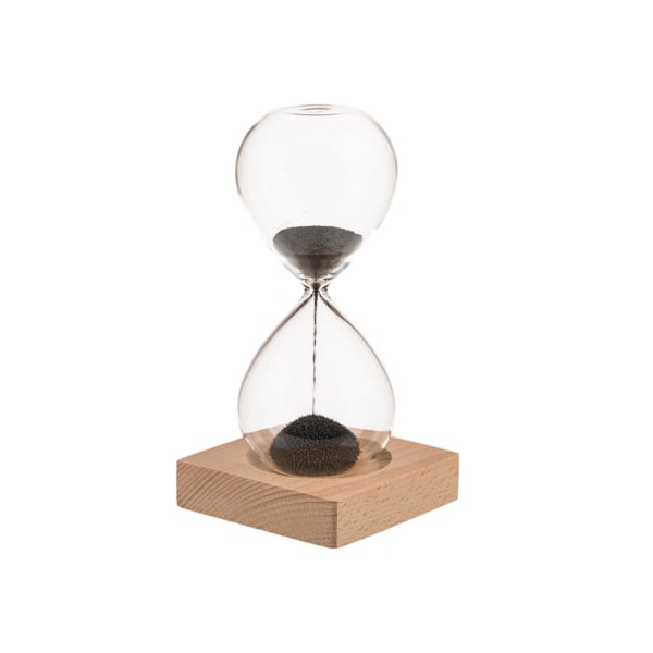Timeglass med magnetisk sand - 16 cm Transparent