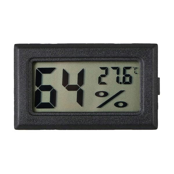 Hygrometer & Termometer - Måler luftfuktighet & temperatur Black