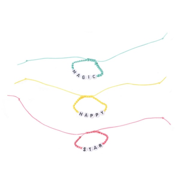Armband för Barn - Pärlor/bokstäver MultiColor Pärlor