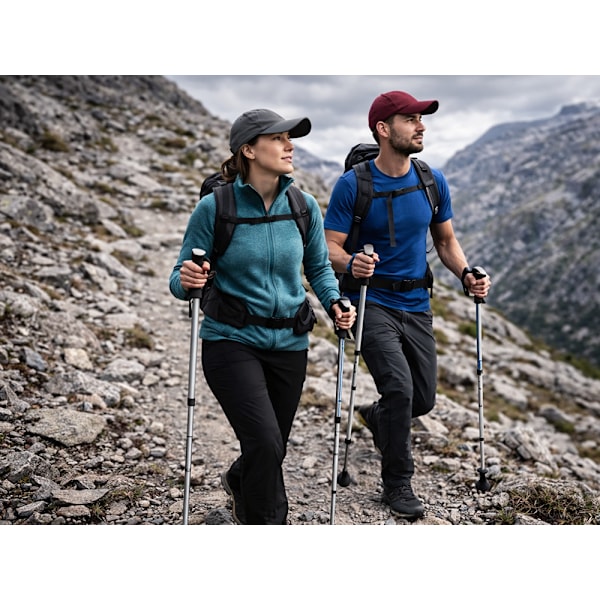 Gåstavar nordic walking set Silver