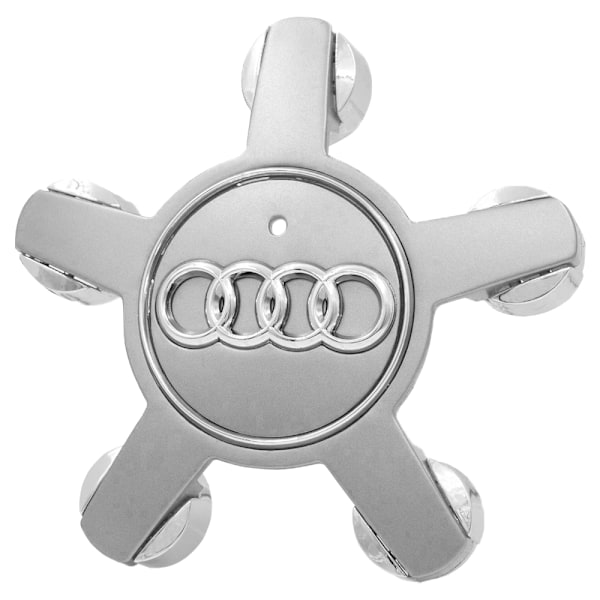 4-Pack - Audi Centrumkåpor / Hjulnav Emblem - Bil Silver 70 mm / 135 mm