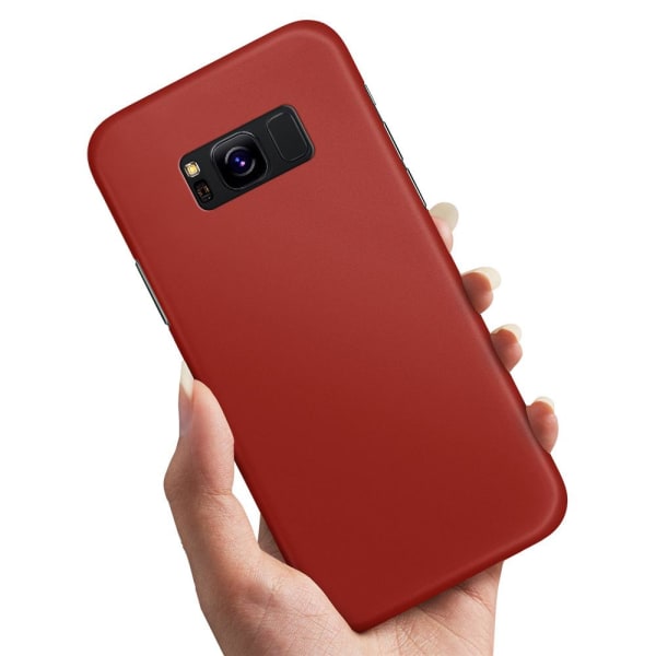 Samsung Galaxy S8 Plus - Skal/Mobilskal Mörkröd Mörkröd