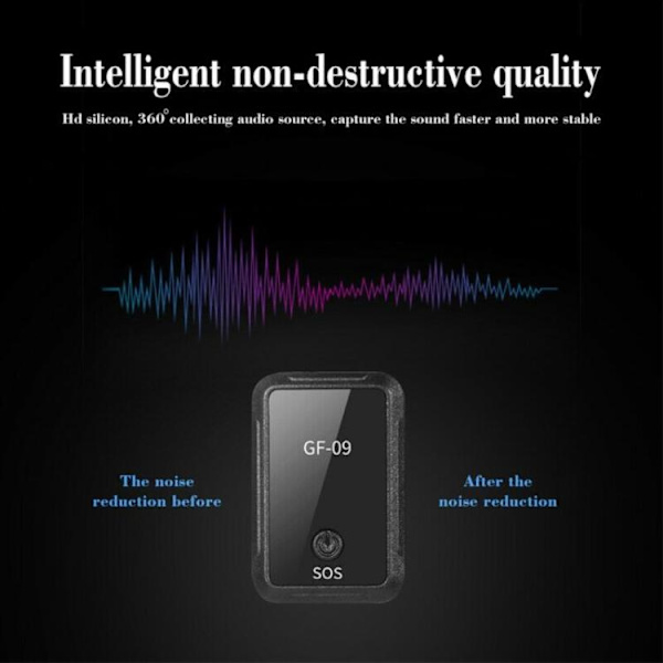 GPS tracker / Sporingsenhet - Sender med Avlytting Black