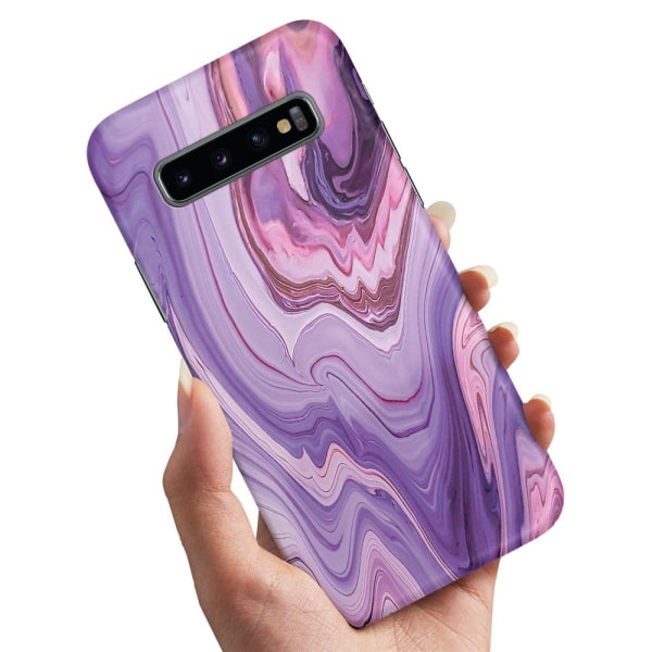 Samsung Galaxy S10 Plus - Cover/Mobilcover Marmor Multicolor