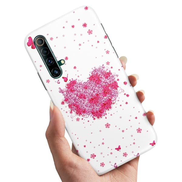 Deksel / Mobildeksel til Realme X50 - Blomsterhjerte