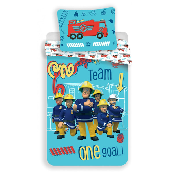 Brandset med Fireman Sam, 140×200 cm och 70×90 cm