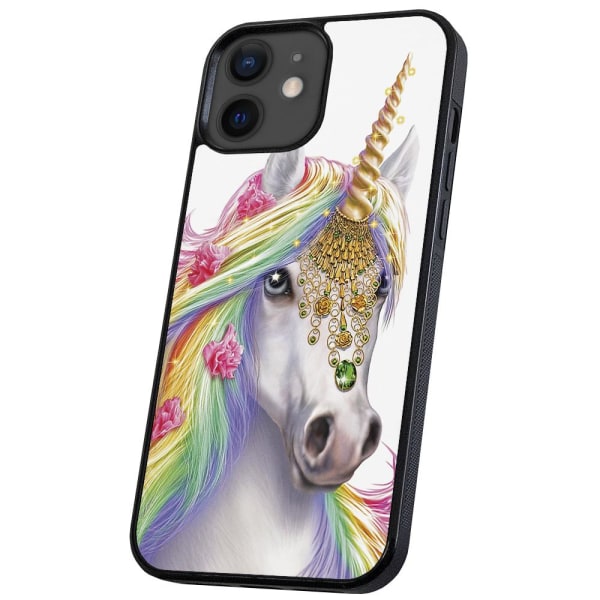 iPhone 12/12 Pro - Skal/Mobilskal Unicorn/Enhörning multifärg