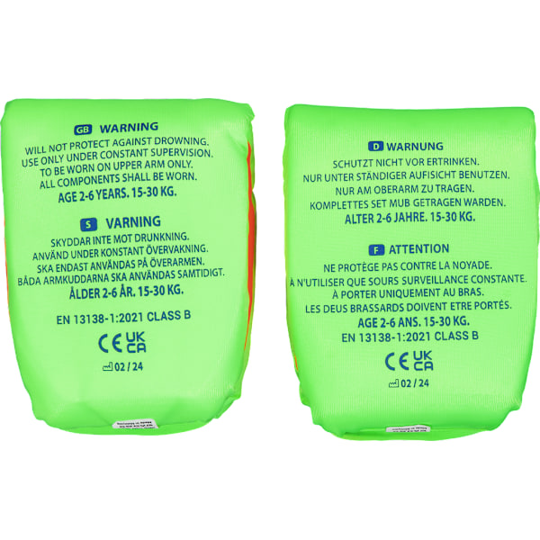 Strooem Armpuffar för Barn - Armringar 2-6 år Lime-Orange