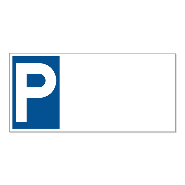 Parkeringsskylt / Varningsskylt Parkering / Trafikskylt - Skylt MultiColor 14x30 - Blank