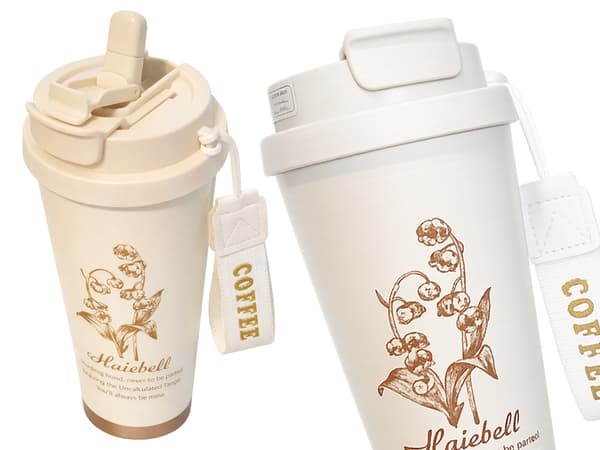 Termosmugg 530 ml med sugrör White