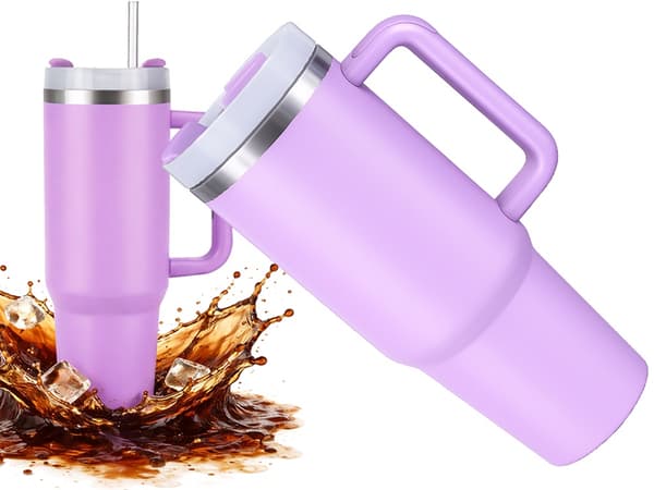 Termosmugg 1.2 L med sugrör Lila