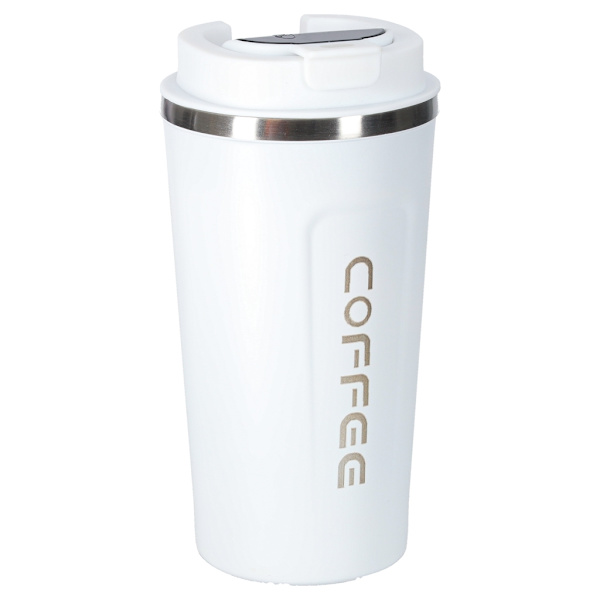 Termosmugg med LED-display - 500 ml Vit