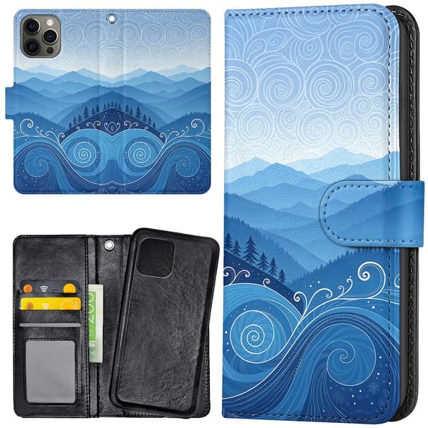 iPhone 15 Pro - Lommebok Deksel Blue Hills