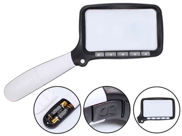 Förstoringsglas med LED-belysning - x3