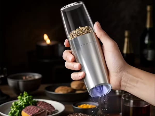 Elektrisk kvarn - Automatisk peppar- och saltkvarn med ljus