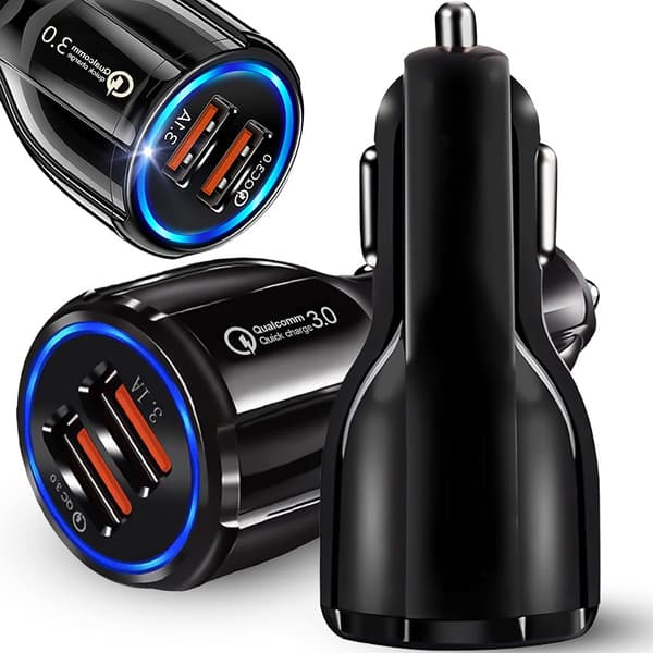Billaddare QC 3.0 - Laddare för Bilen - iPhone/Samsung
