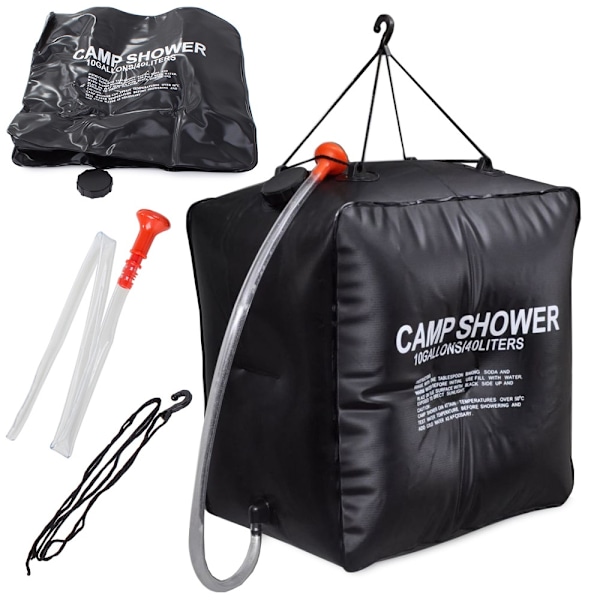 Solar campingfält dusch 40l
