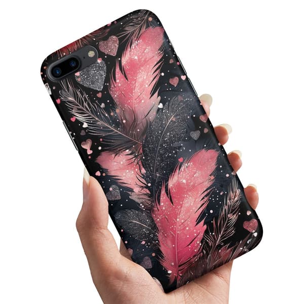 Skal / Mobilskal till iPhone 7 / 8 Plus - Feathers
