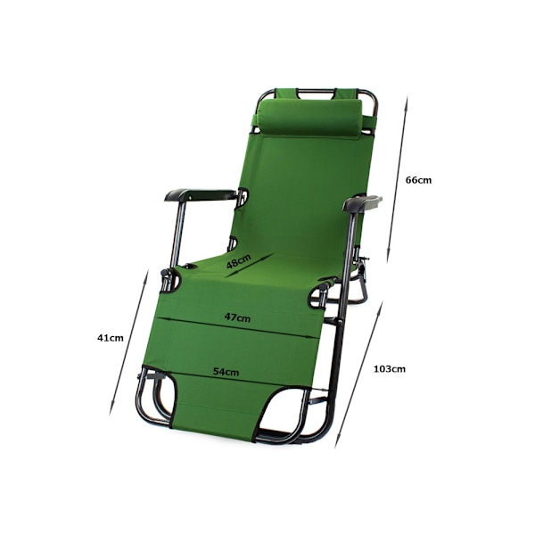 Solstol / Strandstol - Hopfällbar Grön