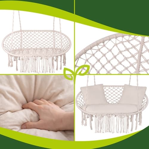 Hängstol Dubbel / Hammock - Hängande Gunga Beige