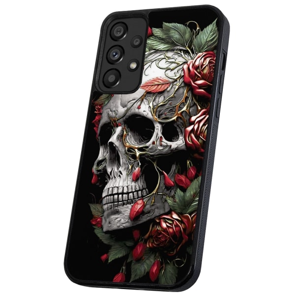 Samsung Galaxy A13 4G - Kuoret/Suojakuori Skull Roses