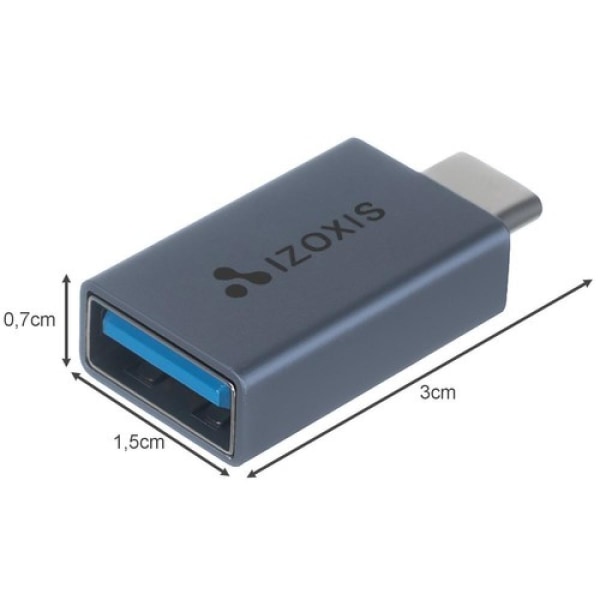 USB 3.0 til USB-C - OTG Adapter Grey