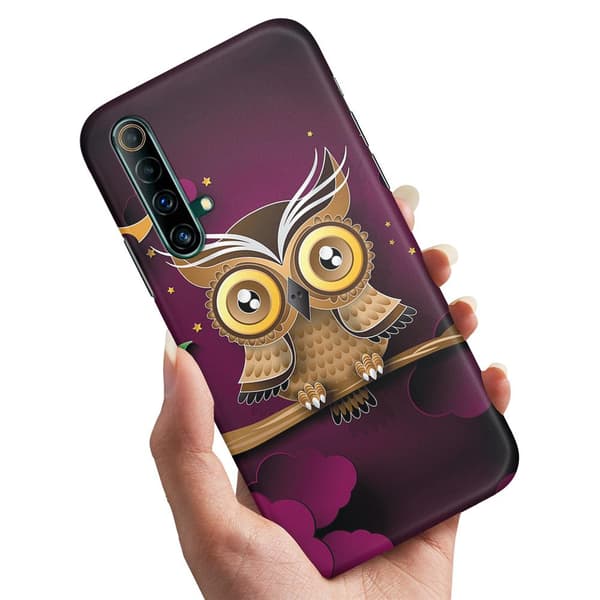 Deksel / Mobildeksel til Realme X50 - Lysbrun Ugle