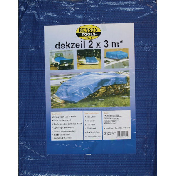 Presenning 2 x 3 m blå
