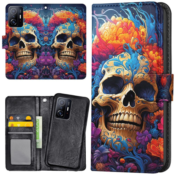 Xiaomi 11T/11T Pro - Plånboksfodral/Skal Skull