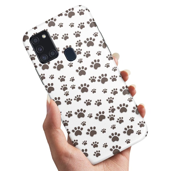 Samsung Galaxy A21s - Skal/Mobilskal Paw Pattern