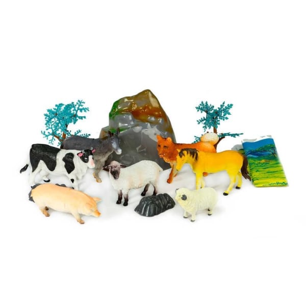 Bondgårdsdjur Set / Leksaksfigurer - 7-Pack Multicolor