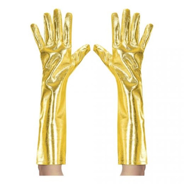 Svin Regnbue Direkte Lange handsker - Gold Metallic c99f | 40 | Fyndiq